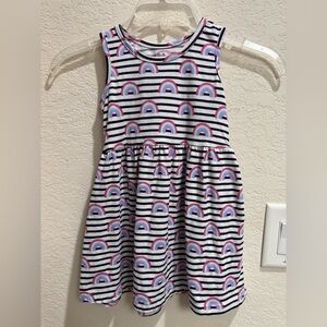 Girls 4T Striped Rainbow Sleeveless Dress